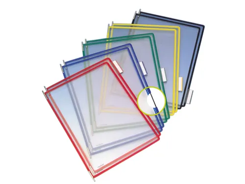 Zichtpaneel Tarifold A4 verticaal 230x343mm Assorti 10 stuks