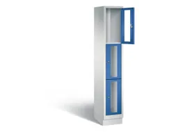 Lockerkast 1800x320x500mm 1x3 vakken Cilinderslot, Sokkel, RAL5010