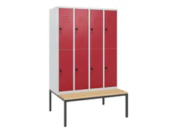 Dubbeldekse dekenkist,HxBxD 1950x1200x815mm,4x2vak.,vak B 300mm