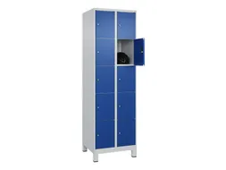 lockerkast,HxBxD 1950x600x500mm,2x5vakken,vak B 300mm,cil.-slot,voeten