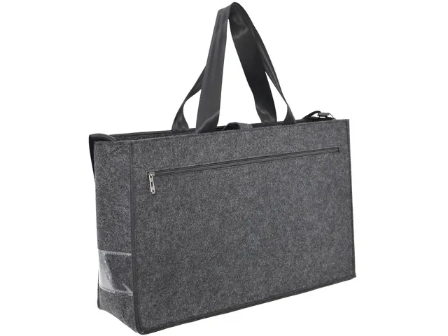 Bureautas Juscha RPET hybride werken donker grijs 50x28x15cm