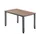 In hoogte verstelbaar bureau,HxBxD 680-760x1200x800mm,blad notenboom