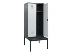 locker met bank,HxBxD 1950x800x815mm,2vak,vak B 400mm,cilinderslot