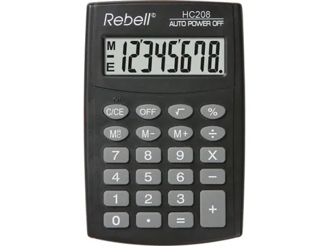 Calculator Rebell-HC208-BX zwart pocket