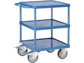 Tafelwagen 2416W 200kg 600x600mm 3 etages staalplaat +rand - 1