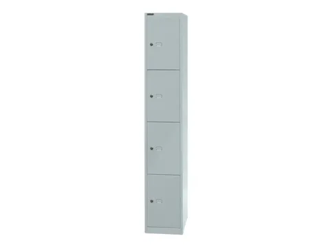 lockerkast,HxBxD 1802x305x457mm,1x4vakken,cil.-slot,romp lichtgrijs
