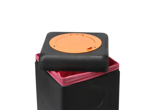 Afvalbak 90 liter EarthBin zwart oranje