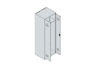 locker voor scheiding van kleding,HxBxD 1850x600x500mm,2vak - 3