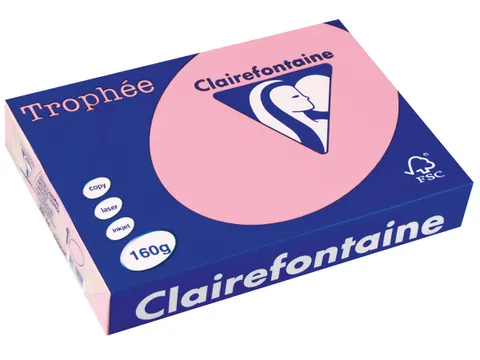Trophée Pastel gekleurd papier A4 160 gram 250vel Roze