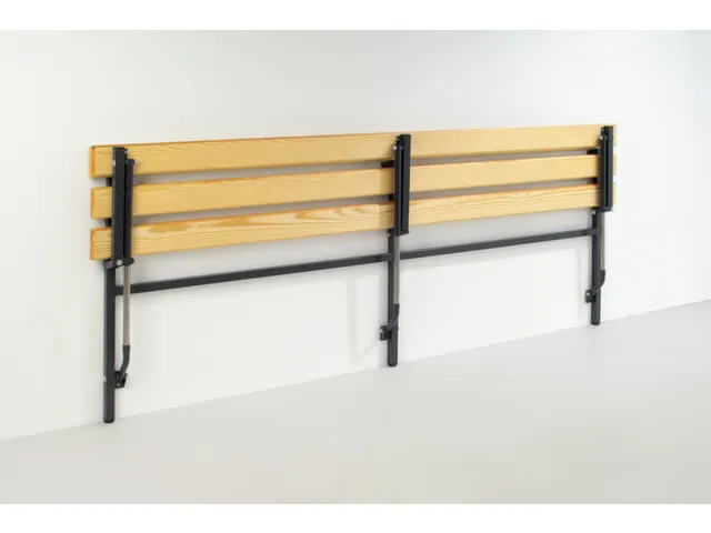 banc pliable,HxLxP 780x2000x380mm,barrettes en bois