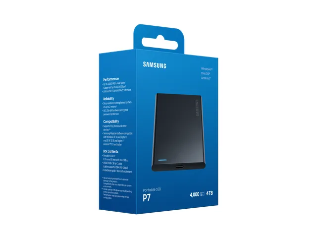 Portable SSD P7 USB 4.0 Gen 3x2 4TB
