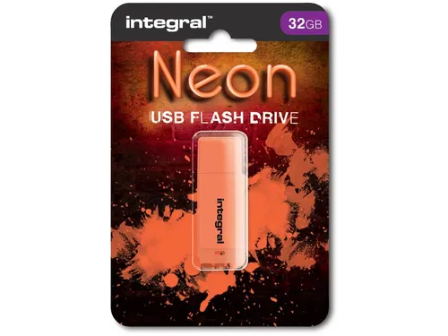 Neon USB 2.0 stick, 32 GB, oranje