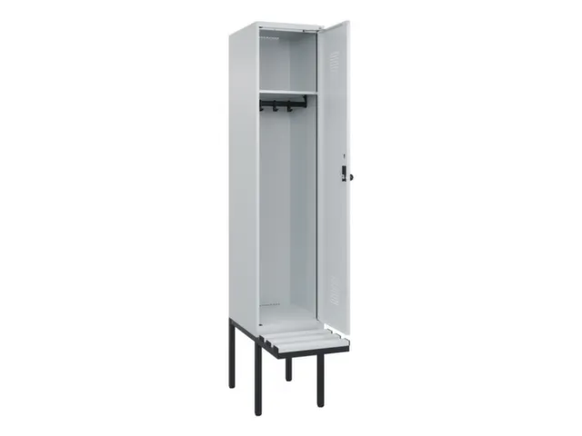 locker met bank,HxBxD 2120x400x815mm,1vak,vak B 400mm,draaigrendel
