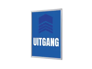 Kliklijst A1 complete set met print "UITGANG" Blauw - 1