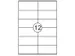 Etiquettes Rillstab 105x48mm Blanches 1200 Pièces