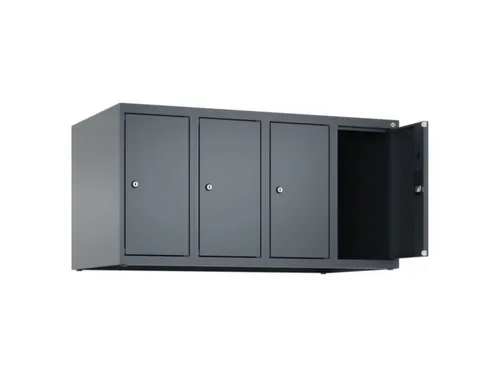 opzetkast,v. locker,4vak.,vak B 250mm,HxBxD 500x1000x500mm,vleugeldeur