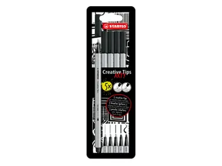 Creative Tips STABILO Arty assorti tips zwart blister à 5 stuks - 2