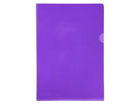 100 L-Mappen A4 0.13mm Glad Pvc Sterke Kwaliteit paars