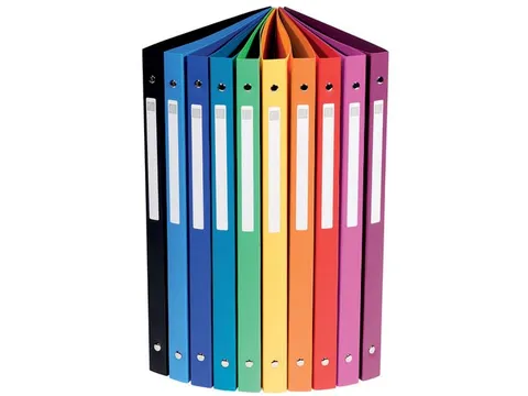 ringmap A4 ondoorschijnend PP 4 ringen assorti