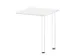 table de rallonge,haut. régl.,HxlxP 720-840x600x600mm,Bl-blanc