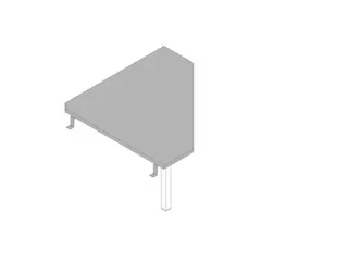 koppelelement voor bureau,90 °,HxBxD 730x840x840mm,v. sledeframe - 1