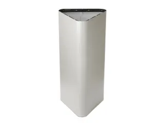 afvalbak,60l,HxBxD 800x380x380mm,romp staal wit,gesloten - 1