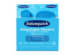 Salvequick Blauw Detectable Pleisters Vingertop/Normaal