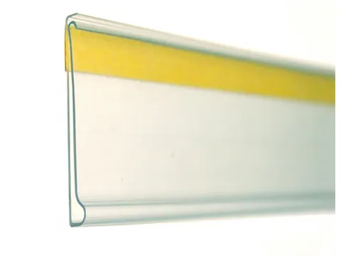 etikethouder HxL 60x200mm achterzijde zelfklevend kunststof