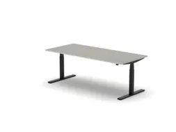 Elektrisch ihv bureau,HxBxD 650-1310x2000x900mm,blad lichtgrijs