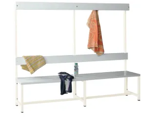 omkleedbank,HxLxD 1600x2000x400mm,onderstel RAL9010 - 2