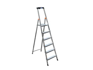 Lichte Universele Ladders Aluminium Kunststof 6treden H 1 27m - 1