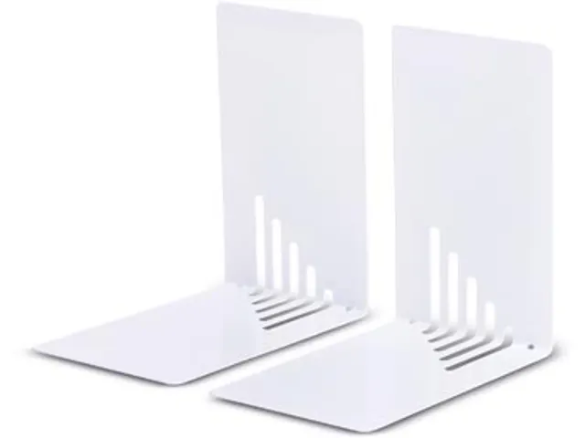 Boekensteun Uit Staal Wit2 Stuks