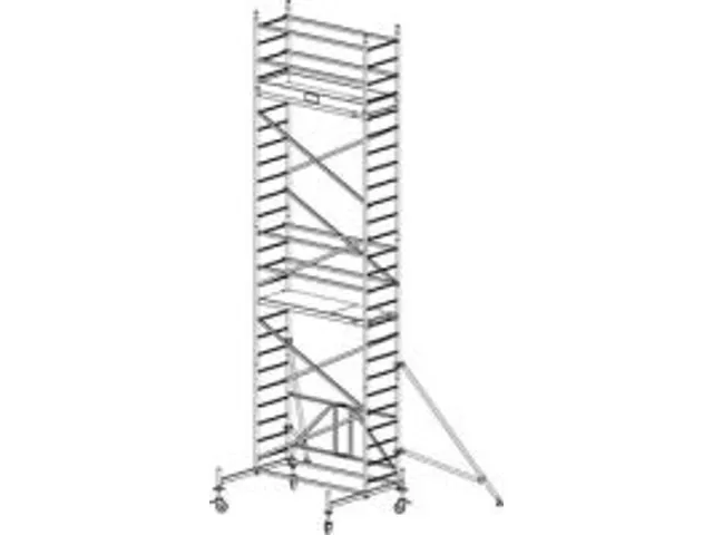 échafaudage pliable,H de travail 7,8m,échafaudage H 7m