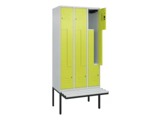 Z-garderobekast,HxBxD 2120x900x815mm,6vak,vak B 300mm,cil.-slot - 2