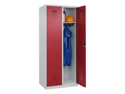 locker,HxBxD 1850x800x500mm,2vak,vak B 400mm,cil.-slot,staand op vloer