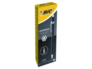 Vulpotlood Bic Criterium HB 2mm met gum metalen clip - 3