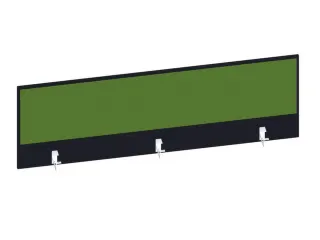 baliepaneel,v. bureau,aanbouw achter,B 1600mm,CC-zwart,BN7048-groen - 1