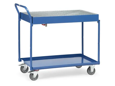 Tafelwagen Met Bak 2722 300kg 2 Etages Staalplaat 1000x600mm