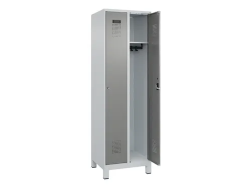 locker,HxBxD 1950x600x500mm,2vak,vak B 300mm,cil.-slot,voeten