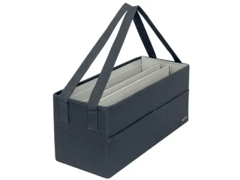 Leitz Hot Desking Stoffen opbergtas Fluweel Grijs 46,5x21x20cm