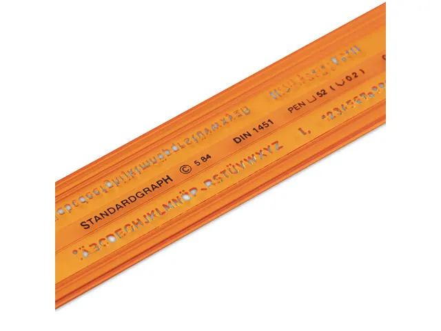 Lettersjabloon Standardgraph H-profiel vetgedrukt, recht 2,5mm
