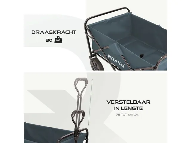 Bolderkar Opvouwbaar Grijs