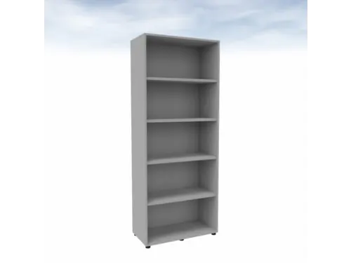 kantoorstelling HxBxD 2140x860x450mm 5 OH 4xhouten vloer aluminium