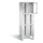 lockerkast 1850x610x500mm 2x3 vakken Cilinderslot Poten, RAL7035