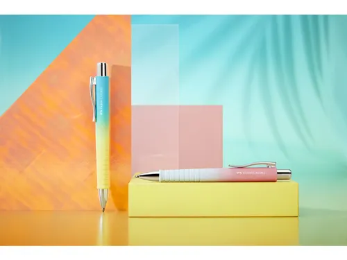 Balpen Faber-Castell Polyball Summer 24 x 2 kokers elk 12 stuks Sunset