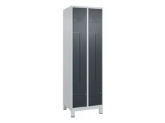 Z-garderobekast,HxBxD 1950x600x500mm,vak B 150/300mm,cil.-slot,voeten