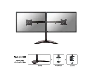 Neomounts Monitorarm 2 Schermen 27inch Zwart Nm-d335dblack - 1