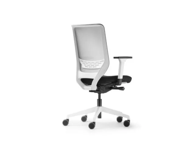 Dauphin Bureaustoel to-sync pro white hoge netrugleuning zwart