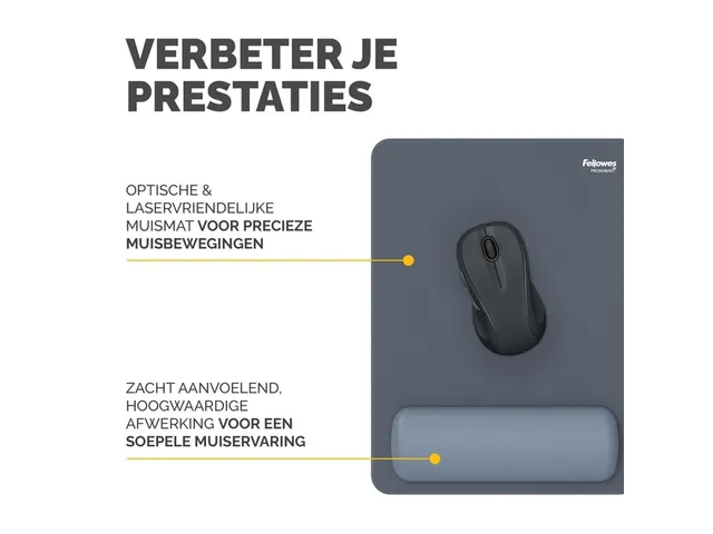 Muismat met polssteun Fellowes Breyta XL blauw 21x28cm