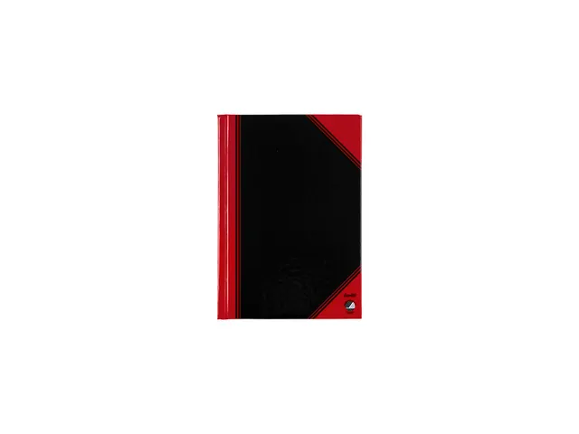 Cahier de notes Bantex noir/rouge A6 ligné 70g 96 feuilles